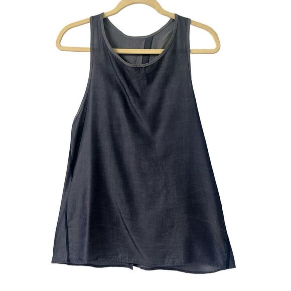 Lululemon “All tied up” open back tank top blue denim - Picture 1 of 3